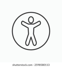 Universal access icon isolated on white background