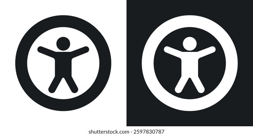 Universal access icon symbol collection on white background.