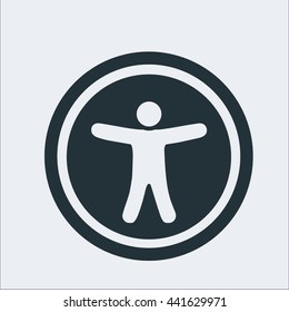 Universal Access Icon.disabled Access Icon,vector Illustration