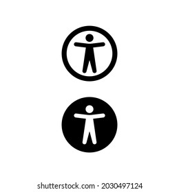 Signo de accesibilidad universal, diseño de ilustración vectorial.