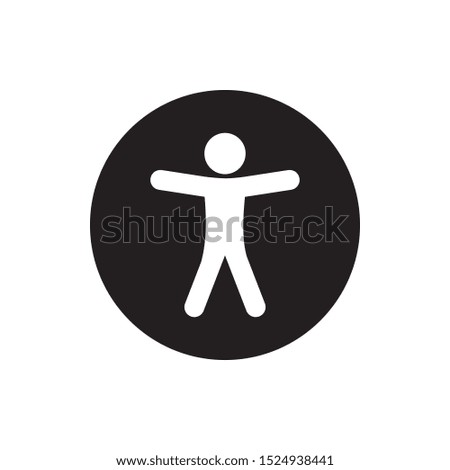 Universal accessibility sign. vector illustration