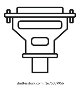 Universal adapter icon. Outline universal adapter vector icon for web design isolated on white background