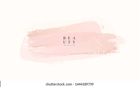 Universal artistic background template. Pastel rose and pink brush strokes. Modern fashionable design.