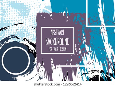 Universal background. Abstract background for your design. Cover, flyer, banner, web, print. Colorful elements. Acrylic paints, brushes