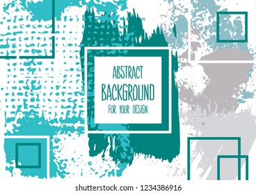 Universal background. Abstract background for your design. Colorful elements. Cover, flyer, banner, web, print. Acrylic paints, brushes, blots, geometric shapes