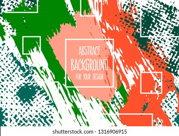 Universal background. Abstract background for your design. Colorful elements. Cover, flyer, banner, web, print. Acrylic paints, brushes, blots. Wallpaper