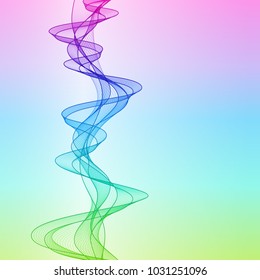 Universal Background Design with Transparent Wave Line on Gradient Backdrop. Template with Smooth Wavy Horizontal Curved Line for your Text, Information, Publishing.