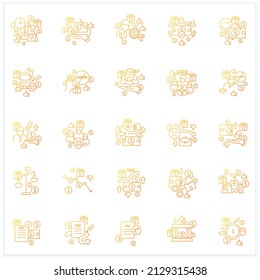 Allgemeine Symbole für das Grundeinkommen werden festgelegt. Steuererklärung, Wirtschaftswachstum. Ungleichheit und Inflation. Weltwirtschaft.Einzelne Vektorgrafiken.Geeignet für Banner, mobile Apps und Präsentationen