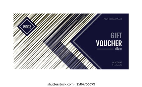Universal black flyer Abstract design, light silver lines on dark background. Vector template for advertising your business.