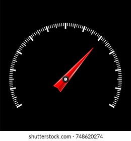 Universal black semi circle gauge scale. Vector illustration