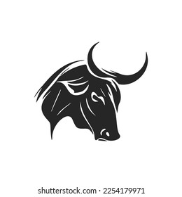 Universal Black and white bull logo. Perfect for any company looking for a stylish and professional look.