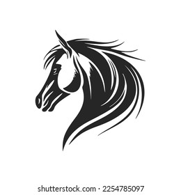 Universal Black and white horse logo. Ideal for a wide range of industries.