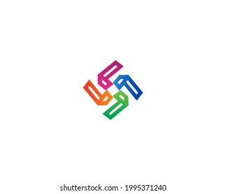 logotipo de marca universal y diseño de iconos de vector coloridos