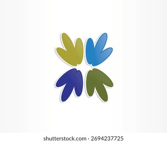 universal branding vector logo with colorful concept design