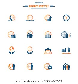 Universal business icons set