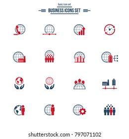 Universal business icons set
