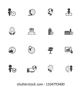 Universal business icons set. Vector.