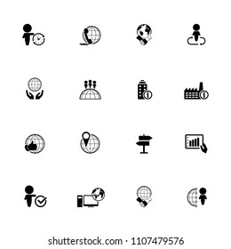 Universal business icons set. Vector.