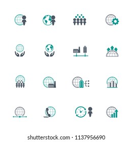 Universal business icons set. Vector.