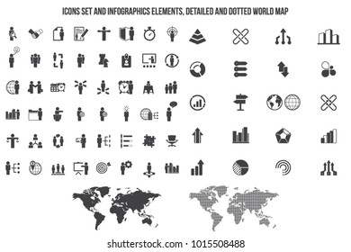 Universal business management and human resources icon set. Universal icons for web and mobile. Vector.
