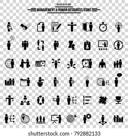 Universal business management and human resources icon set. Universal icons for web and mobile. Vector.