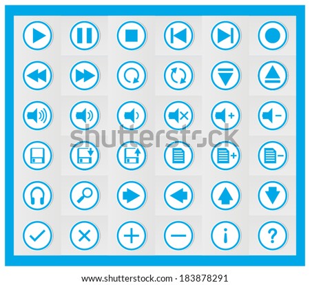 Universal buttom,icon for music, mobile application, etc.
