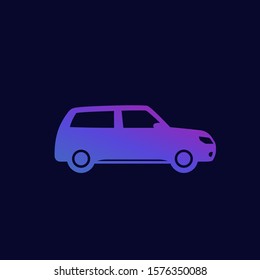 universal car, automobile icon, vector