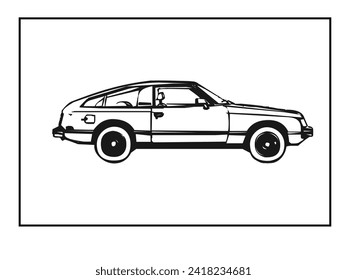 Universal car icon to use in web and mobile UI, car basic UI elements set car vector design