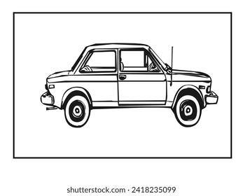 Universal car icon to use in web and mobile UI, car basic UI elements set car vector design