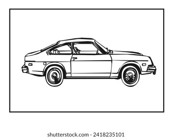 Universal car icon to use in web and mobile UI, car basic UI elements set car vector design