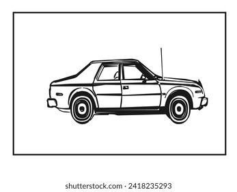 Universal car icon to use in web and mobile UI, car basic UI elements set car vector design
