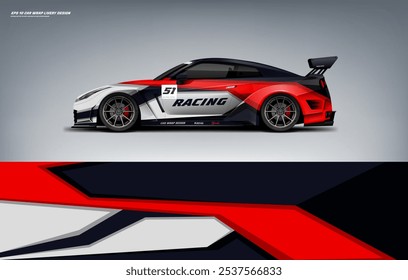 Universal Car wrap livery design vector file eps 10 printable file below
