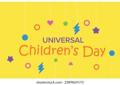 Universal Children's Day Banner. Post. Story. Social Media