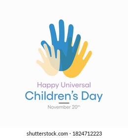Universal Children's day celebrated on 20 November each year to promote international togetherness, awareness among children worldwide, and improving children's welfare. Vector illustration design.