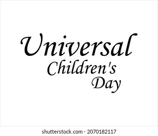 día universal de los niños en el estilo de las letras creativas
