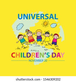 Universal Childrens Day November 20 Stock Vector (Royalty Free ...