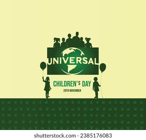 "Universal Children's Day". November 20. Template design. Vector illustration. ESP 10