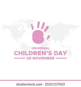 Universal Children's Day. November 20, Universal Children’s Day. Children’s Day creative concept.banner, post, ads, poster design template.