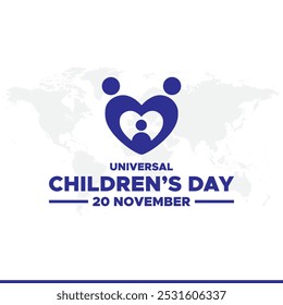 Universal Children's Day. November 20, Universal Children’s Day. Children’s Day creative concept.banner, post, ads, poster design template.
