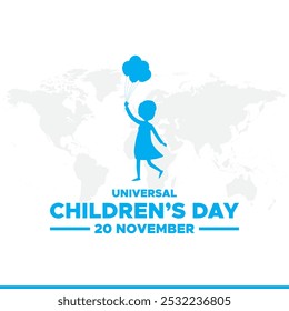 Universal Children's Day. November 20, Universal Children’s Day. Children’s Day creative concept.banner, post, ads, poster design template.