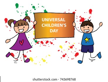  Universal children's day poster