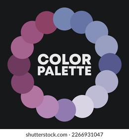 Universal circular color palette 2023. Vector illustration