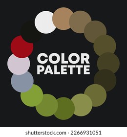 Universal circular color palette 2023. Vector illustration