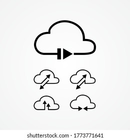 universal cloud tech circuit illustration. suitable for anything activities, such as social, business, and technology purpose