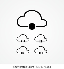 universal cloud tech circuit illustration. suitable for anything activities, such as social, business, and technology purpose