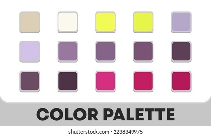 Paleta de colores universal. Catálogo de combinaciones de colores. Ilustración del vector