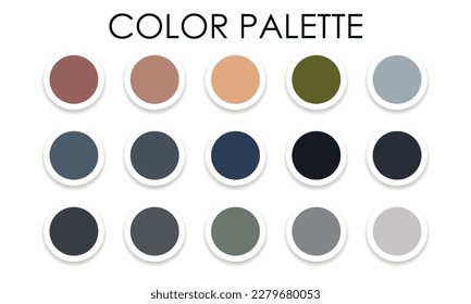 Universal color palette for design 2023. Vector illustration