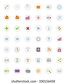 Universal colored flat vector icons.