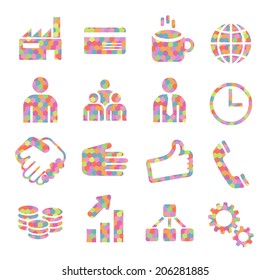 Universal Colored Funny Standard Textured Business Icons 1.
