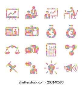 Universal Colored Funny Standard Textured Business Icons 3.